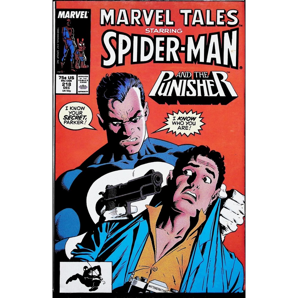 Marvel Tales #218 Spider-Man Punisher Mike Zeck Marvel Comic Book 1988